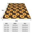 thumbnail image 3 of Salouo Chocolate Plaid Sunflower A Print Bed Blankets,Flannel Blanket Comfortable Air Conditioning Blanket Lightweight Blanket for Sofa Bed Travel & Couch -50"x40", 3 of 8