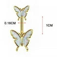 thumbnail image 3 of K-KED Double Butterfly Fashion Body Piercing Belly Navel Rings Drop Dangle Delicate Jewelry -7, 3 of 9