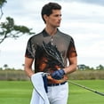 thumbnail image 3 of Fotbe Fiery Black Dragon Attack Camiseta Polo de Golf para Hombre con Estampado – Camisa Deportiva Transpirable con Cuello Abotonado-3X-Large, 3 of 6