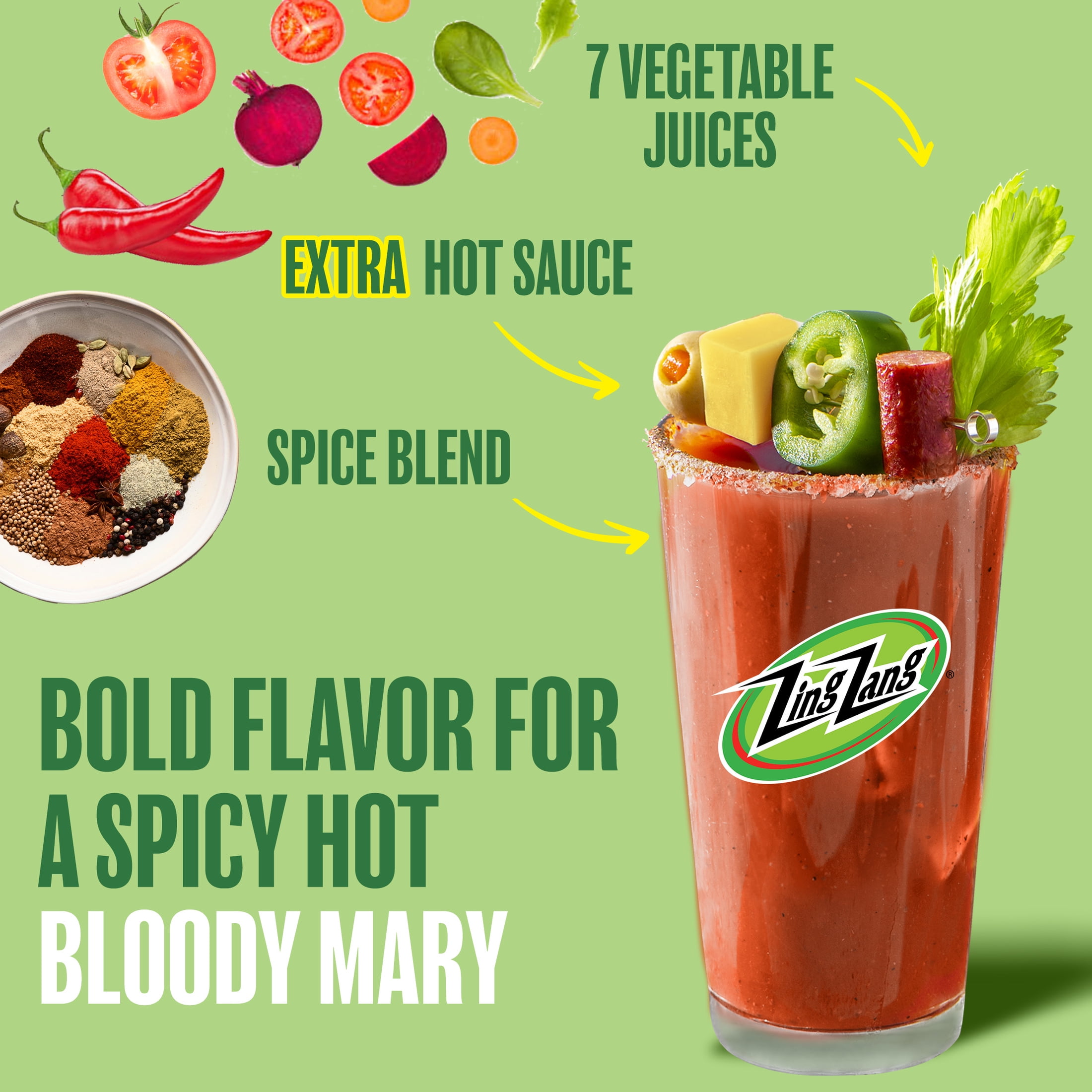 Zing Zang Blazing Bloody Mary Mix, Non-Alcoholic Cocktail Zing Zang Blazing Bloody Mary Mix, Non-Alcoholic Cocktail