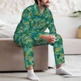 thumbnail image 7 of Naloa Jungle Leopard Men’s Pajamas Set - Long Sleeve Button Down Sleep Shirt and Pajama Bottoms Sleepwear Set-XX-Large, 7 of 7