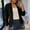 Black, variant on Simua 2024 Fall Women's Long Sleeve Cardigan Coat Open Front Notch Collar Blazer Jackets with Pocket
