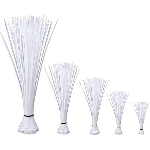 BDKWID-Self Locking Nylon Cable Zip Ties,4 6 8 10 12 Inches,Width 0.16inch,500Pcs HeavyDuty Wire Tie Wraps for Home,Office,Garden,Garage,Workshop (White)
