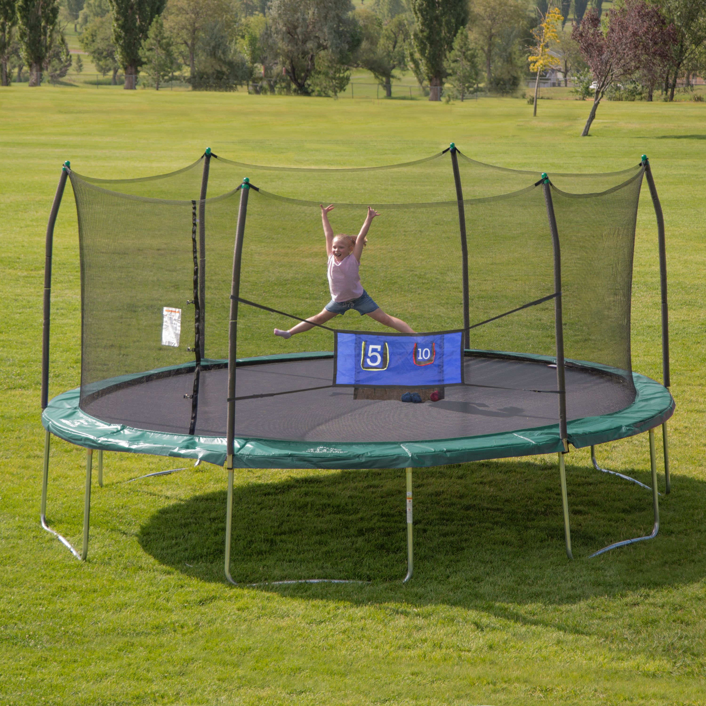 Skywalker Trampoline 16' x 14' Oval Trampoline Combo with Game