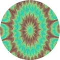 thumbnail image 1 of Ahgly Company Machine Washable Indoor Round Transitional Brown Area Rugs, 4' Round, 1 of 7