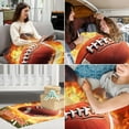 thumbnail image 2 of Personalized Football Gifts for Boys 8-12 - 50" x 60" Inches Football Throw Blanket Gift - Cool Soft Cozy Throw Blanket for Sofa, Work, Living Room, 2 of 6