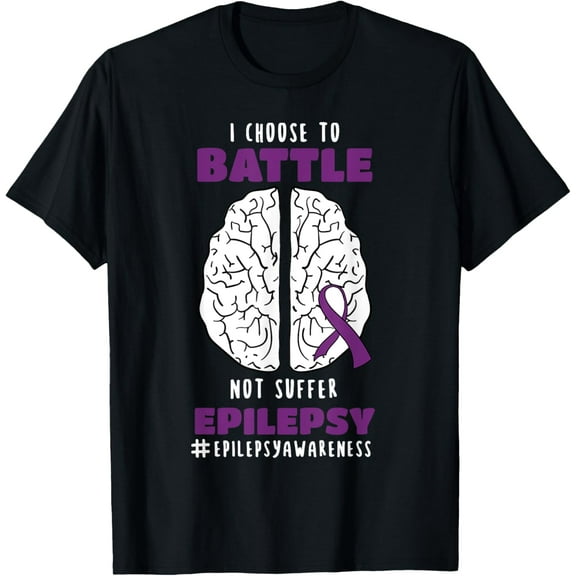 Epilepsy Purple Epileptic Brain Day Epilepsia T-Shirt