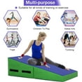 thumbnail image 3 of WYDK Gymnastics Mat 34”X24”X14” Incline Tumbling Mats for Home Gym, Folding Exercise Mat Cheese Wedge Mat with Non-Slip PVC Surface & Handles for Kid Adults Workout,Blue, 3 of 8
