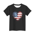 thumbnail image 4 of ITSAME 4th of July T-Shirts for Boys, Crewneck Short Sleeve Independence Day Print Kids Patriotic Graphic Tee Black Size 12-13T, 4 of 5