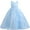 Sky Blue, variant on Odeerbi Girls Dresses Flower Girl Dress Kids Sleeveless Princess Dress Bow Tie Lace Flowers Mesh Dress Tufted Dress