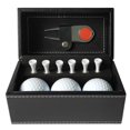 thumbnail image 1 of Pelotas De Golf Único Juego De Herramientas De Golf De Cuero De Pu Accesorios De Golf De Moda Con Caja De Almacenamiento 3 Pelotas De Golf 6 Tees Yuarrent OD010355-02, 1 of 6