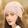 thumbnail image 2 of Sonducket Gorro de invierno para mujer, gorro de Color sólido para clima frío, gorro térmico transpirable, mezcla de ropa informal para la cabeza, Accesorios de disfraces Negro Sonducket AP013158-08, 2 of 6