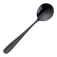 thumbnail image 2 of HBBKVI 304 Stainless Steel Flat Handle Round Spoon Thickened Dinner Spoon and Soup Spoon for Home Use, 2 of 5