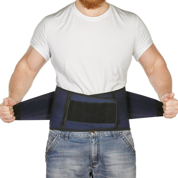 AVESTON - Faja lumbar para aliviar el dolor de espalda: Cinturón de soporte lumbar delgado, transpirable, rígido, de 6 costillas, ajustable, para hombres y mujeres. Mantiene la columna recta y segura.
