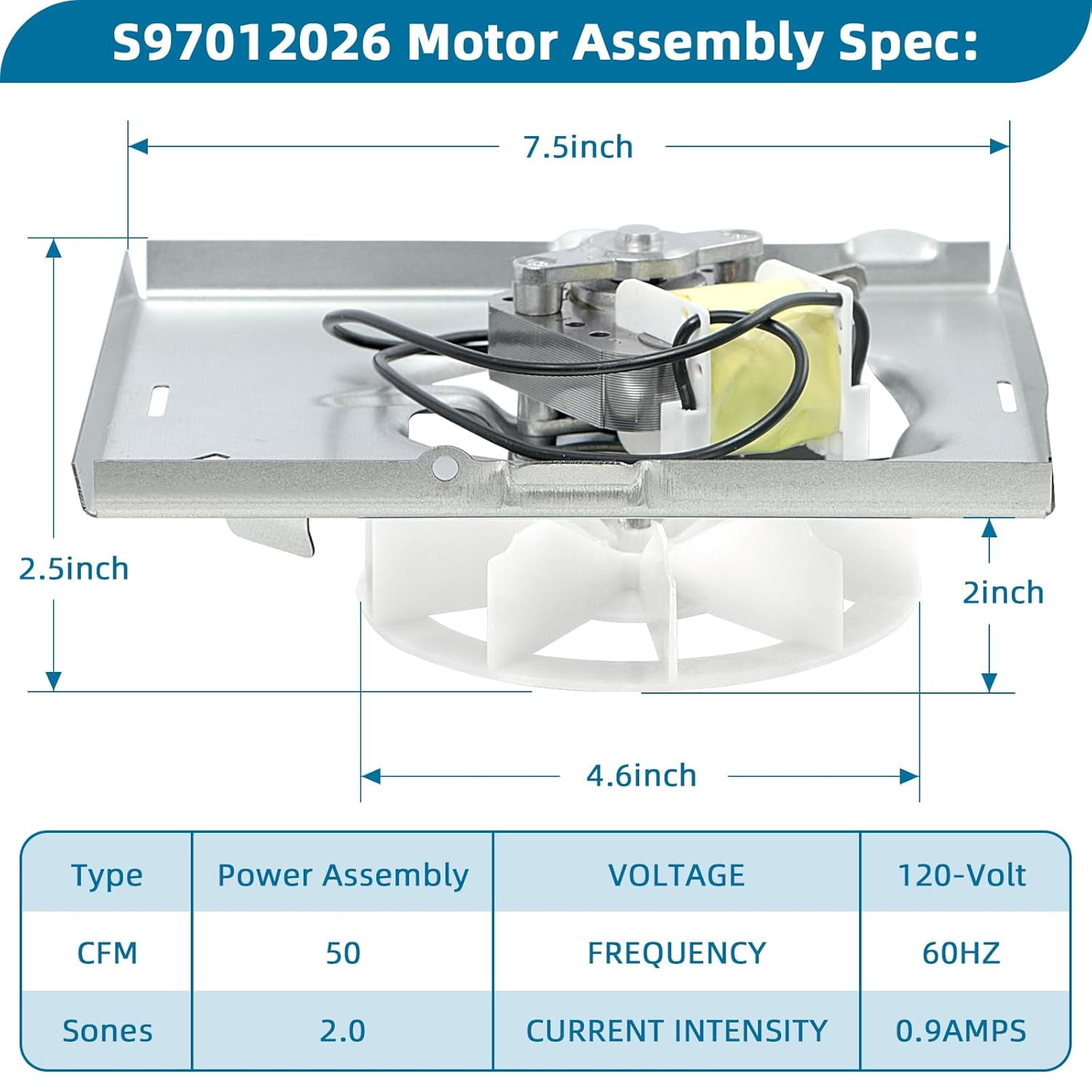 696N-R02 B Unit for NuTone S97012026 Fan,for Broan 688 Replacement Motor,S97012026 Assembly for Broan 688-K,688-J,688-H,688-G,for Nutone 696N-R02 B Unit 50CFM Fan Replacement for 688 Motor