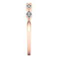 thumbnail image 4 of 0.1 ct Brilliant Round Cut Natural Sky Blue Topaz 14k Rose Gold Stackable Band SZ 7, 4 of 6