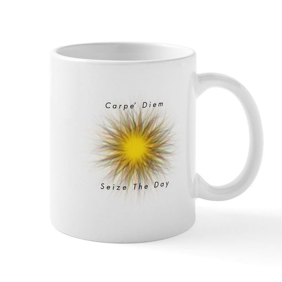 CafePress - Carpe' Diem Mug - 11 oz Ceramic Mug - Novelty Coffee Tea Cup