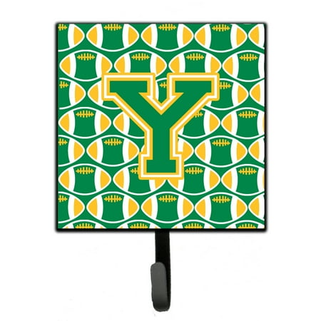 

Carolines Treasures CJ1069-YSH4 Letter Y Football Green and Gold Leash or Key Holder 7Hx4.25W multicolor