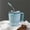 Blue, variant on Final Reductions Stainless Steel Thermos Coffee Cup with Straw Black a Kitchen Essentials Kitchen Cups Metal Black 5.85*5.07*3.9 Inch
