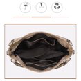 thumbnail image 3 of Guardurnaity Bolso de mano de cuero suave y liso con asa extraíble para mujer, bolsos de mano de Color sólido, bolsas de almacenamiento Bolsas de mensajero y de hombro Caqui, 3 of 6