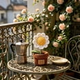 thumbnail image 4 of Handmade Crochet Artificial Flower Pot Knitted Mini Potted Plant Faux Desk Decor Home Office Shelf Table Ornament Lifelike Yarn Flower Gift Decoration Cute Indoor Display Decorative Accent, 4 of 6