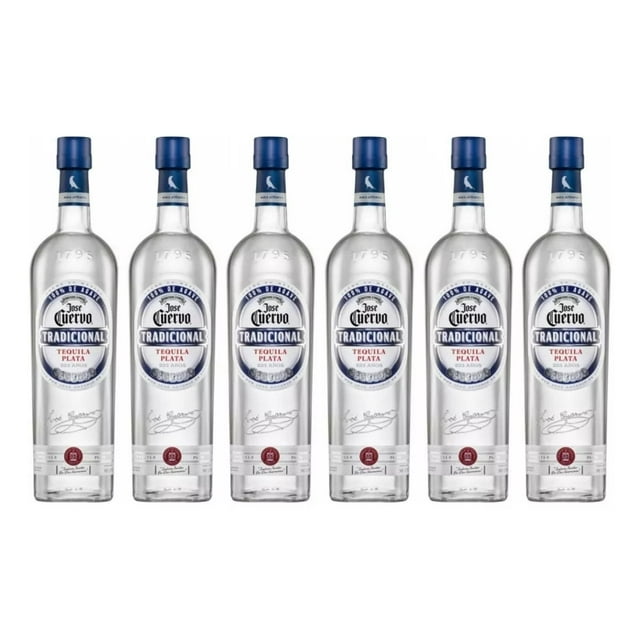 Pack x 6 - Tequila Jose Cuervo Tradicional Plata 950 ml Jose Cuervo Tequila Blanco Cristalino
