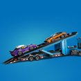thumbnail image 3 of LEGO City Car Transporter Truck with Sports Cars Playset, Car Toy, 4 Vehicle Toys for Ages 7 and up, 60408, 3 of 6