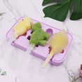 thumbnail image 4 of 3 Cells Dinosaur Shape Ice for Pop Moulds Ice Cream Moulds Silicone Ice Cream Ma, 4 of 15