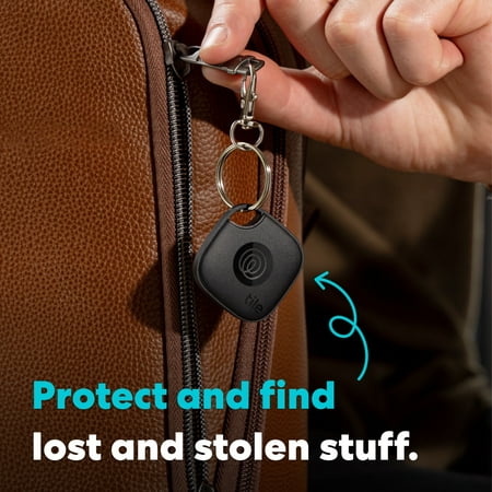 Tile by Life360 - Life360 Tile Mate (2024) Bluetooth Tracker, Keys Finder and Item Locator. iOS and Android Compatible. 4-Pack - Black