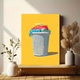 thumbnail image 6 of Qisvanset Laundry Basket Colorful Clothes Canvas Print 15.75x11.81 Inches, 6 of 8