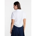 thumbnail image 4 of Avia Women's Cinched Side Pique Polo Shirt, Sizes XS-XXXL, 4 of 6