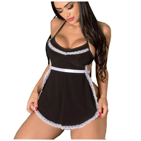 

Mnycxen Women Dress Uniform Play Cute Sexy Lingerie Cosplay Costumes Maid Servant