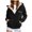 Black, variant on Lovzfmll Women's Christmas Hoodie, Fashionable Merry Printed Fleece Sweatshirt Jacket Wine, XL
