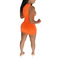 thumbnail image 5 of Qiylii Women Sexy Dresses, Sleeveless Cross Halter Neck Solid Color Hollow Out One-piece Dress, S/ M/ L/ XL/ XXL, 5 of 9