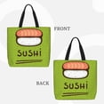 thumbnail image 2 of Fotbe Fresh Sushi Bolsa Tote con Estampado para Mujer, Bolsos con Cremallera, Bolsa de Hombro Casual de Gran Capacidad con Bolsillos Internos, 2 of 7