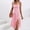 *Pink, variant on ClodeEU Women's Polka Dot Spaghetti Strap Dress with Side Slit,Casual Summer Midi Dress White,Womens Plus S