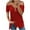 Red, variant on Womens Plus Size $5,Women Solid V-neck Short Sleeve Strapless T Shirt Polluver Blouse Tank Tops