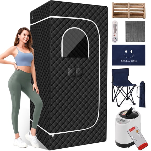Ecoboom Portable Steam Sauna for Home, 71"x32"x32" Personal Sauna Tent, 2.6L 1000W 110V Steamer, Foldable Sauna Box for Gym, Pilates, Garage, Indoor Use