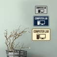 thumbnail image 4 of Classic Framed Computer Lab Sign (Navy Blue / White) - Large, 4 of 5