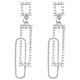 thumbnail image 4 of Rhinestone Earrings For Women Statement Jewelry Unique Shape Silver Color Trendy Style 1 Pair, 4 of 5
