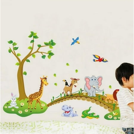Wall Stickers Removable Forest Animals Vinyl Mural Diy Kids Nursery Bedroom Art Canada