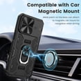 thumbnail image 6 of For iPhone 13 Pro Case, iPhone 13 Pro Phone Case with Camera Cover & Kickstand with Built-in 360°Rotate Ring Stand Magnetic Magnet Protective Phone Cover Case for iPhone 13 Pro -Black, 6 of 7