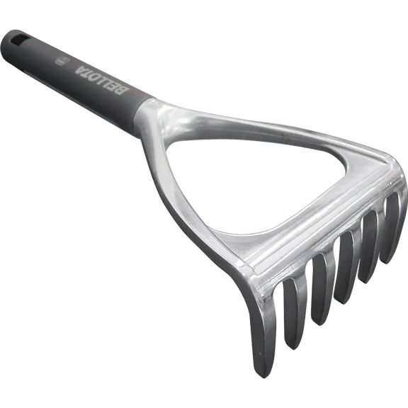 PURELY- Bellota Aluminum Rake Ergonomic Short Handle Prong Garden Tool Cultivator