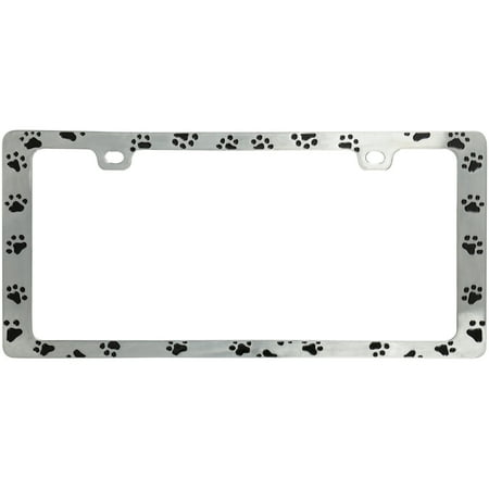 Auto Drive™ Paw Print License Plate Frame Wrapper