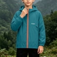 thumbnail image 2 of Edvintorg Boys Rain Jacket Fashion Long Sleeve Zip up Raincoat Lightweight Waterproof Hooded Windbreaker Wqith Pocket Size 2-12, 2 of 9