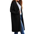 thumbnail image 7 of Niaviben Pea Coats for Women Lapel Coat Long Winter Coats Dress Coats for Women Jacket for Women Jackets Coat for Women Black 2XL, 7 of 7
