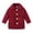 Red, variant on Esaierr Kids Girls Fleece Coat Toddler Winter Warm Jacket Long Sleeve Cotton Jacket Buttons Warm Solid Colour Jacket for 2-9Y