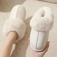 thumbnail image 6 of Evlmd Fuzzy House Slippers for Women, Memory Foam Fluffy Soft Warm Slip On House Slippers, Anti-Skid Cozy Plush for Indoor Outdoor, 6 of 7