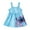 2#Blue, variant on Disney Stitch Girls Dresses Graphic Floral Ruffled One Shoulder Outfits for Summer, Sizes 2-6