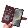 thumbnail image 4 of JTCASES Compatible with Samsung Galaxy S24 Plus 5G 6.7 inch Case Wallet Flip Folio Case [Kickstand] with RFID Blocking Card Holders [Shockproof] Wrist Strap Cover for Men Women Girls, Winered, 4 of 12